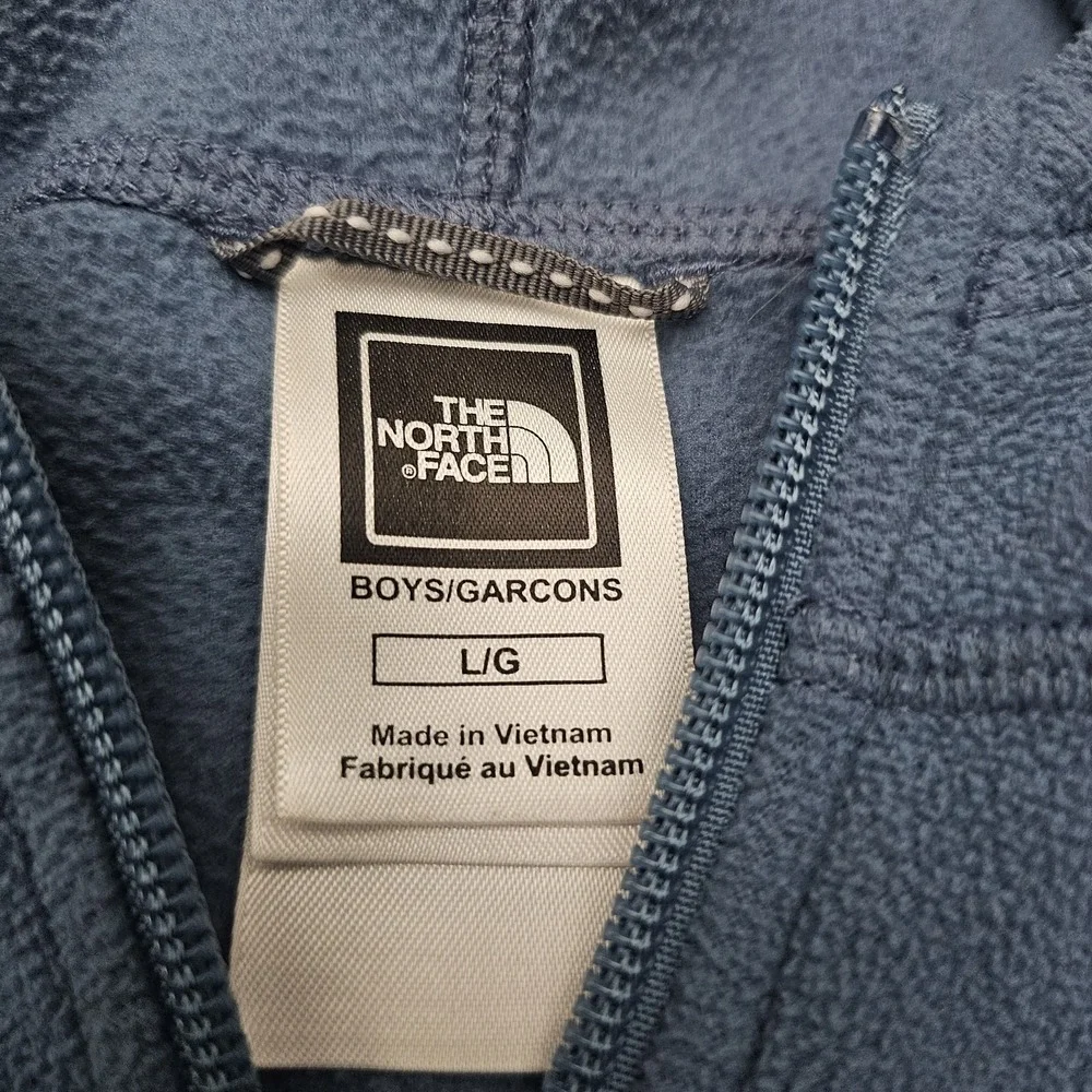 The North Face Youth Boys‎ Large Blue Full Zip Hooded Sweatshirt Hoodie
